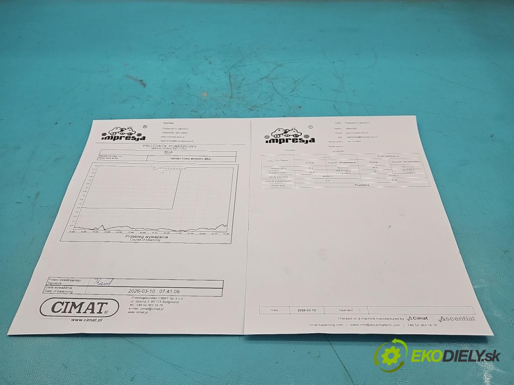 Ford Mondeo Mk4 2007-2014 2.0 tdci 140 HP manual 103 kW 1997 cm3 5- turbodúchadlo, turbo repasovaná 760774-3