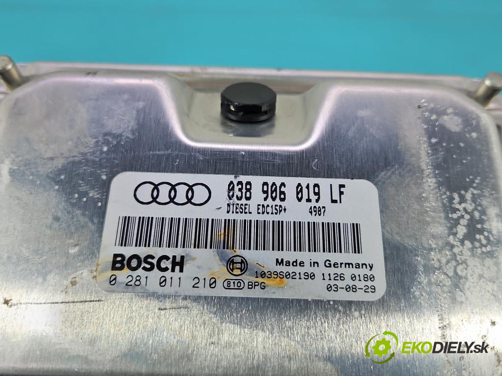 Audi A4 B6 2000-2004 1.9 tdi 101 HP manual 74 kW 1896 cm3 4- riadiaca jednotka motora 038906019LF