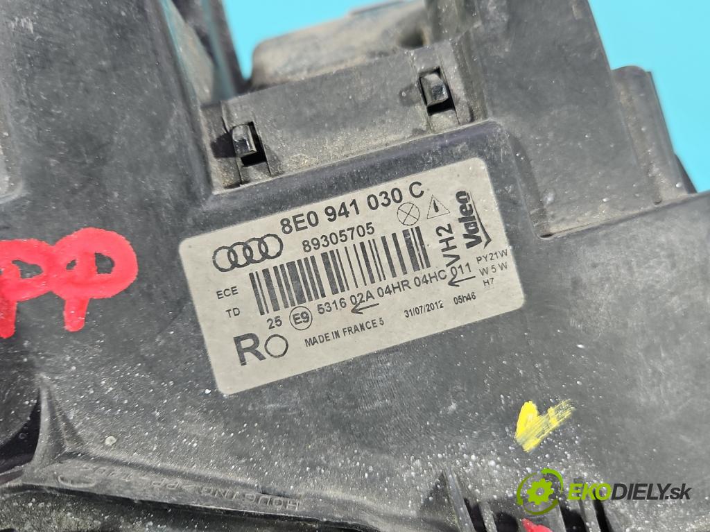 Audi A4 B6 2000-2004 1.9 tdi 101 hp manual 74 kW 1896 cm3 4- světlo pravý 8E0941030C (Pravé přední světlo)