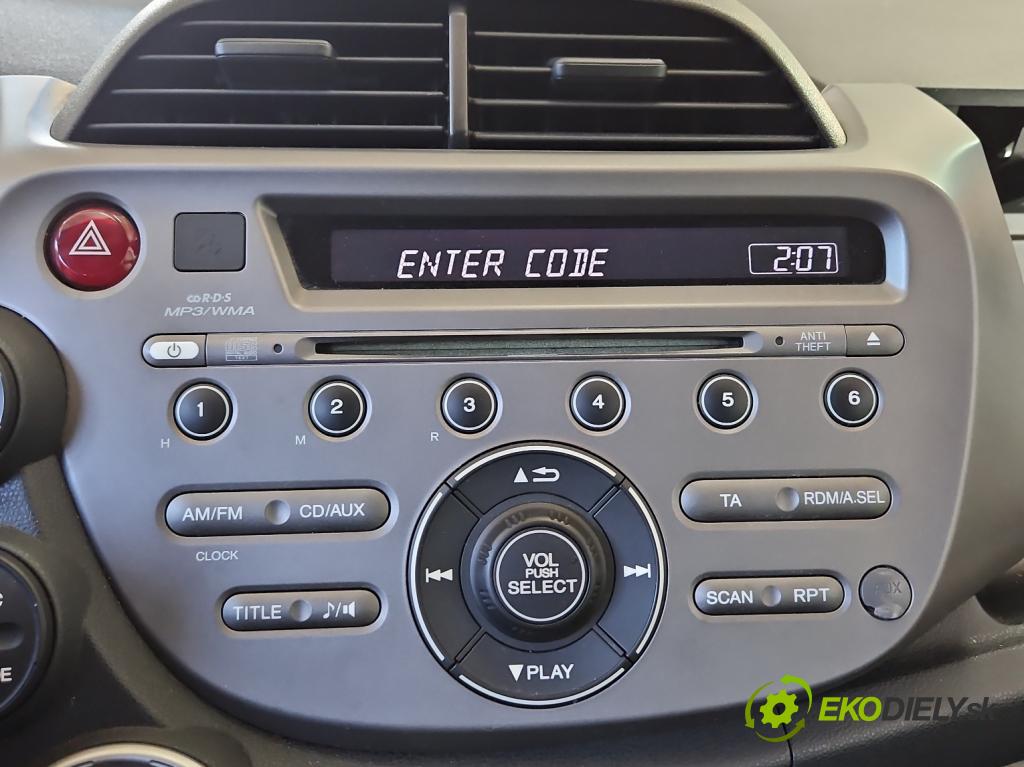 Honda Jazz III 2008-2014 1.3 16V 99 HP manual 73 kW 1339 cm3 5- Radio originál 39101-TF0-G212-M1