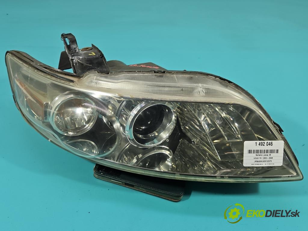 Infiniti FX I 2003-2008 3.5 V6 280KM: automatic 206 kW 3498 cm3 5- Reflektor: pravý  (Svetlo predné pravé)