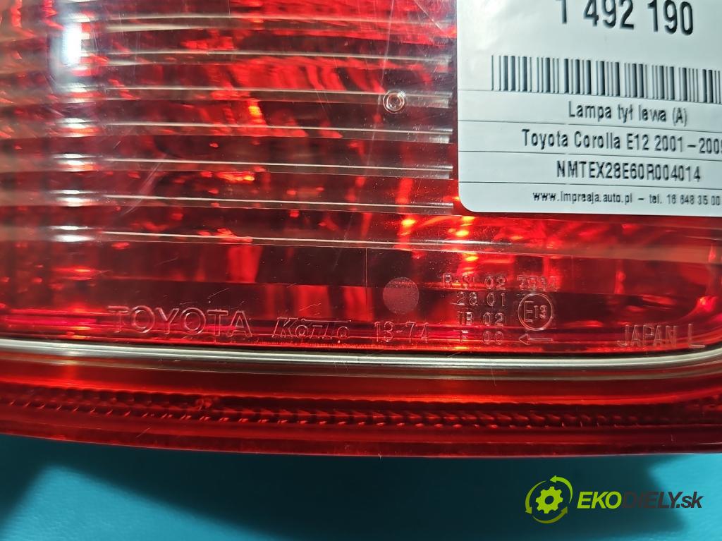 Toyota Corolla E12 2001-2009 2.0 D4D 90 hp manual 66 kW 1995 cm3 5- světlo zadní levé  (Klika dveří ostatní)