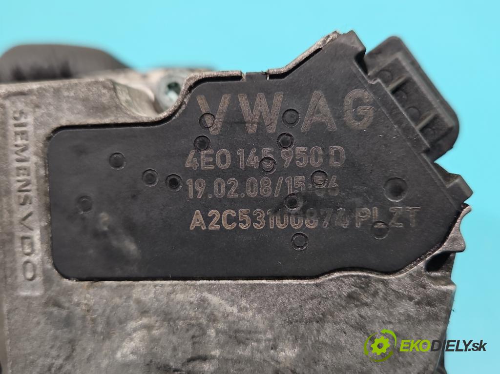 Audi A5 8T 2007-2016 3.0 tdi V6 239KM manual 176 kW 2967 cm3 2- klapka 4E0145950D (Škrtiaca klapka)