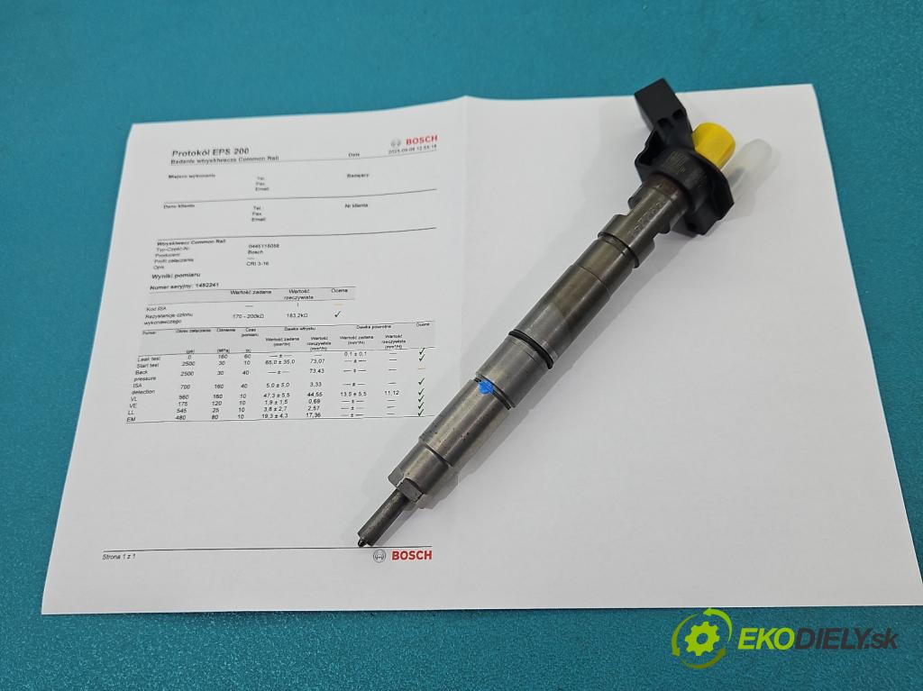 Audi A5 8T 2007-2016 3.0 tdi V6 239KM manual 176 kW 2967 cm3 2- vstrek 0445115058 (Vstrekovač paliva)