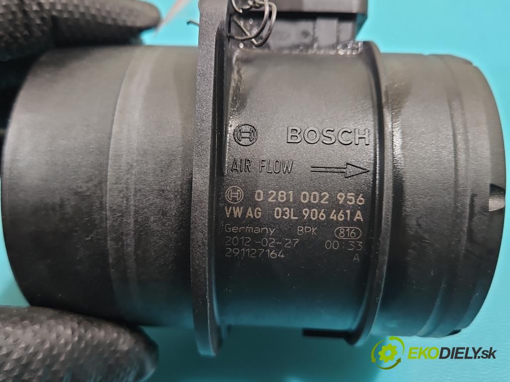 Vw Passat B7 2010-2014 2.0 tdi 140 HP automatic 103 kW 1968 cm3 5- průtokoměr: 0281002956 (Váha vzduchu)