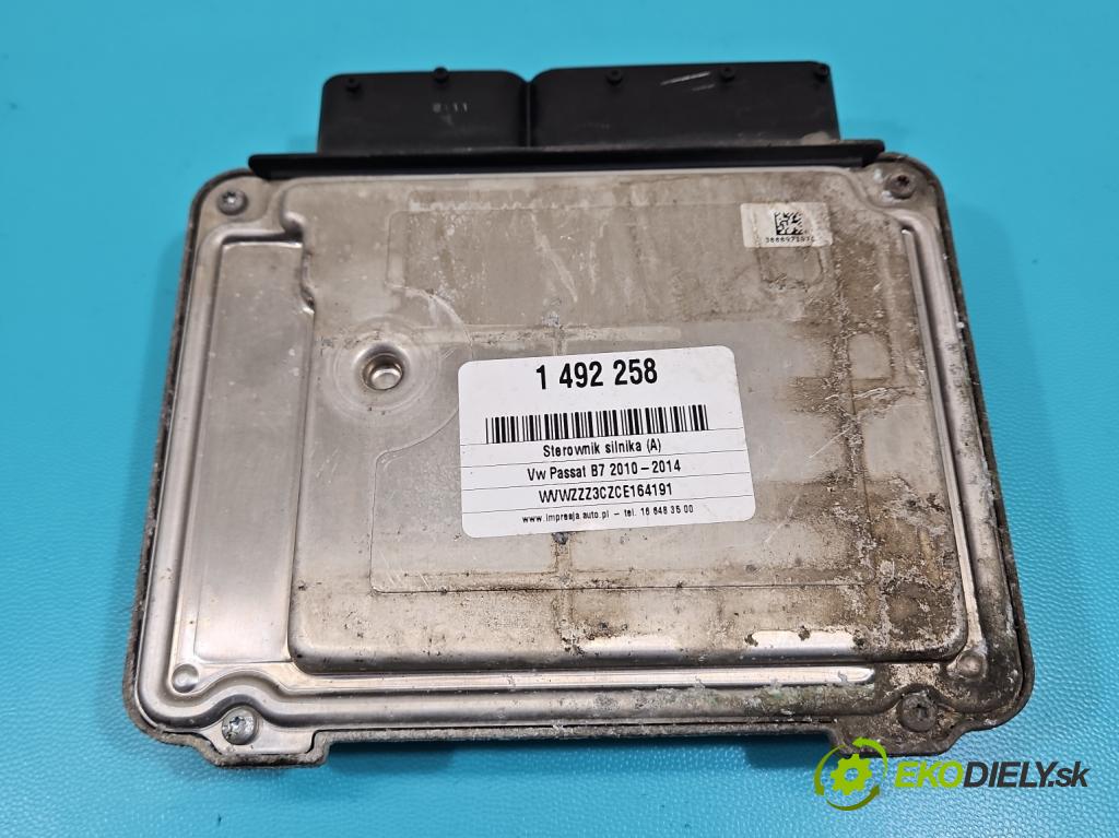 Vw Passat B7 2010-2014 2.0 tdi 140 HP automatic 103 kW 1968 cm3 5- riadiaca jednotka motora 03L907309AE