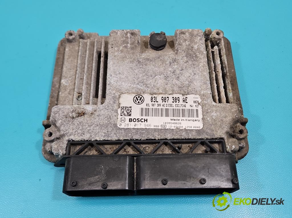 Vw Passat B7 2010-2014 2.0 tdi 140 HP automatic 103 kW 1968 cm3 5- riadiaca jednotka motora 03L907309AE