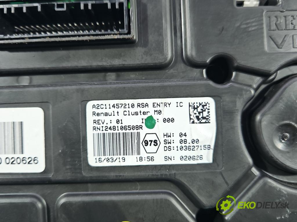 Dacia Duster II 2018-2024 1.6 16V 114 HP manual 84 kW 1598 cm3 5- prístrojovka/ budíky A2C11457210 (Prístrojová doska)