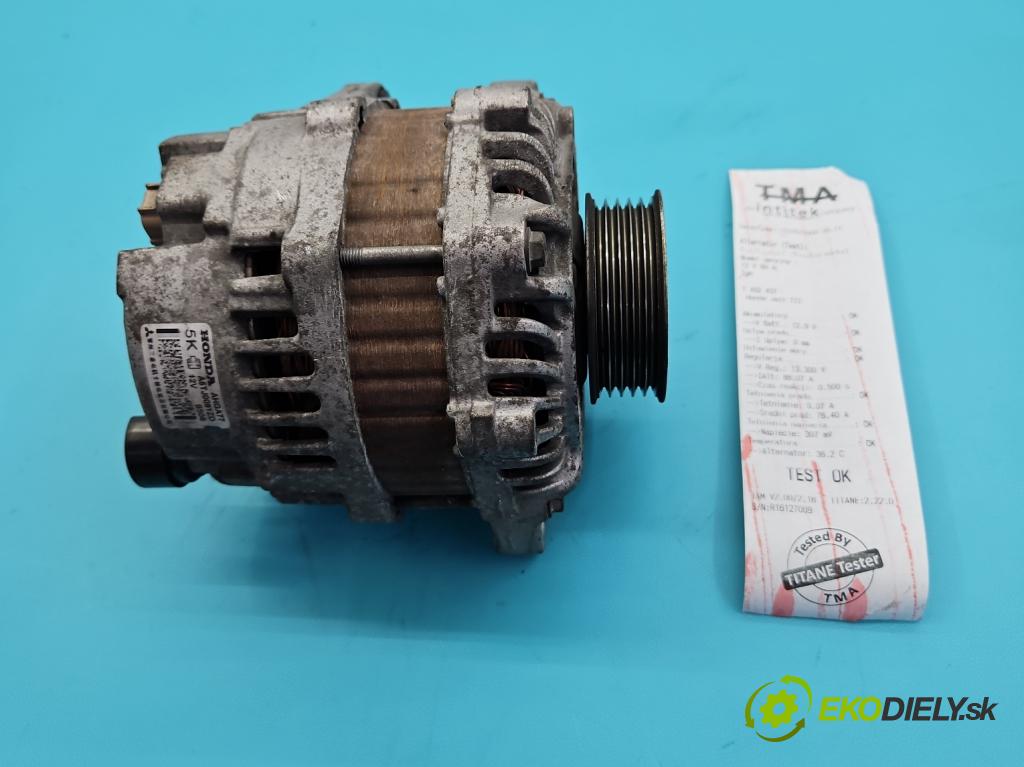 Honda Jazz III 2008-2014 1.3 16V 99 HP manual 73 kW 1339 cm3 5- Alternator A5TJ0091ZD (Alternátor)