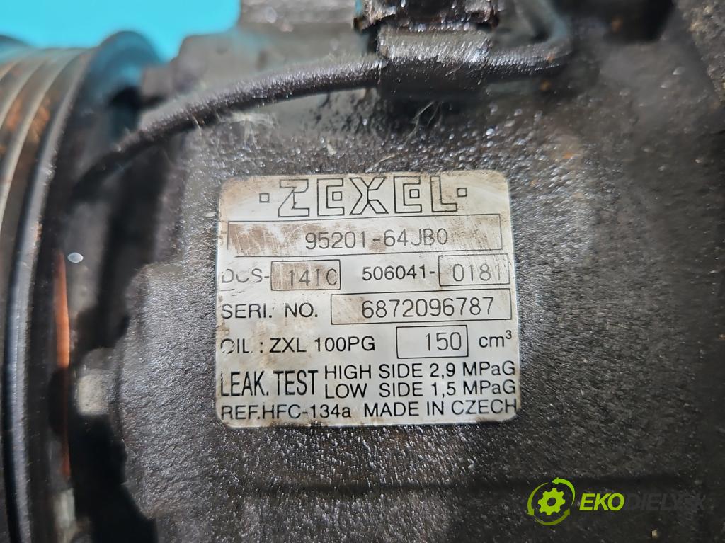 Suzuki Grand Vitara II 2005-2014 2.0 16V 140 HP manual 103 kW 1995 cm3 5- Kompresor: klimatizácie 95201-64JB0 (Kompresor klimatizácie)