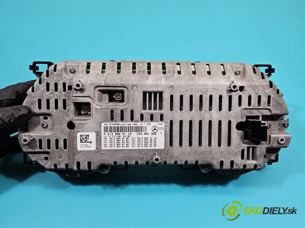 Mercedes E W213 2016-2023 2.0 CDI 194KM: automatic 143 kW 1950 cm3 5- prístrojovka/ budíky A2139000110 (Prístrojová doska)