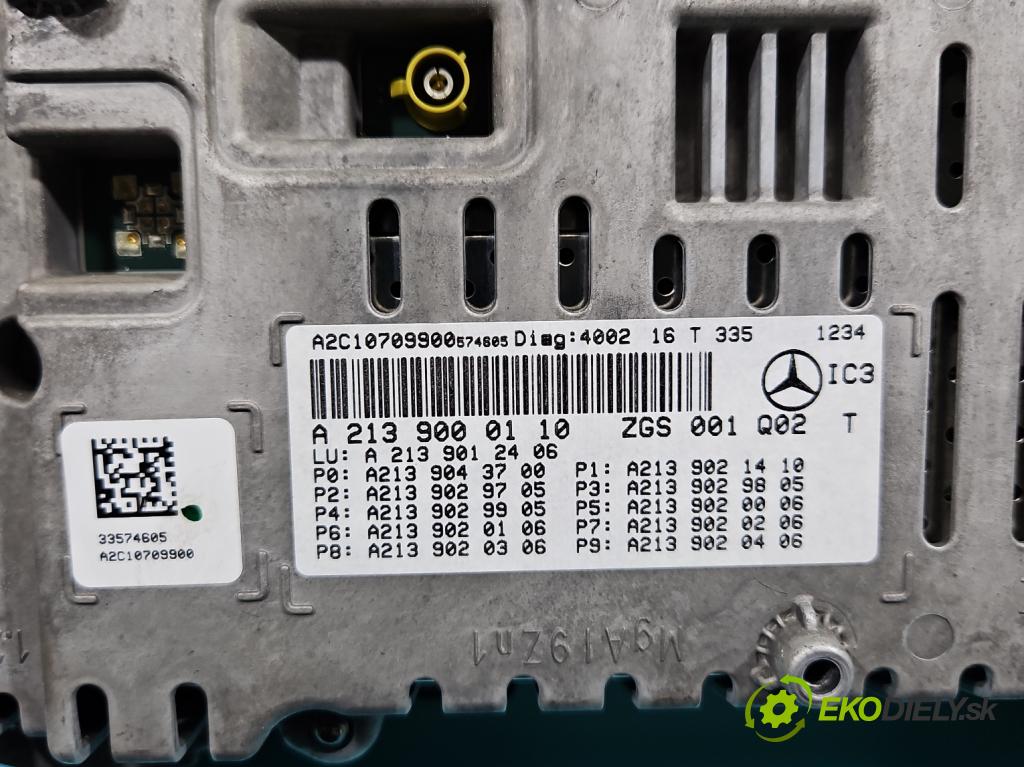 Mercedes E W213 2016-2023 2.0 CDI 194KM: automatic 143 kW 1950 cm3 5- prístrojovka/ budíky A2139000110 (Prístrojová doska)