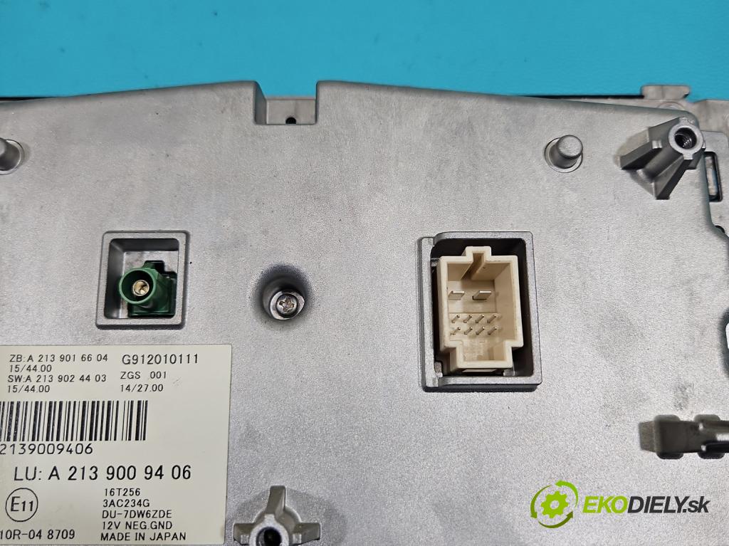 Mercedes E W213 2016-2023 2.0 CDI 194KM: automatic 143 kW 1950 cm3 5- Zobrazit: A2139009406 (Prístrojová doska)