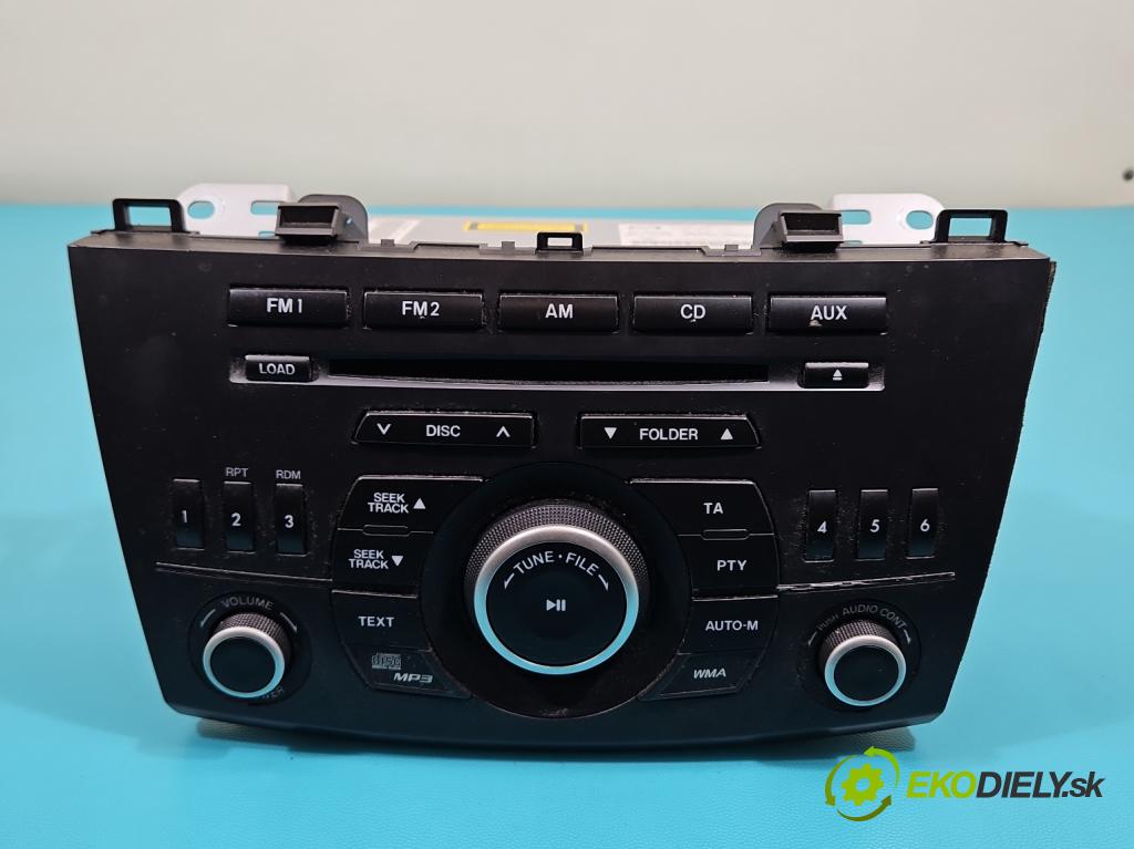 Mazda 3 II BL 2008-2013 1.6 CiTD 116 HP manual 85 kW 1560 cm3 5- Radio originál 14792726