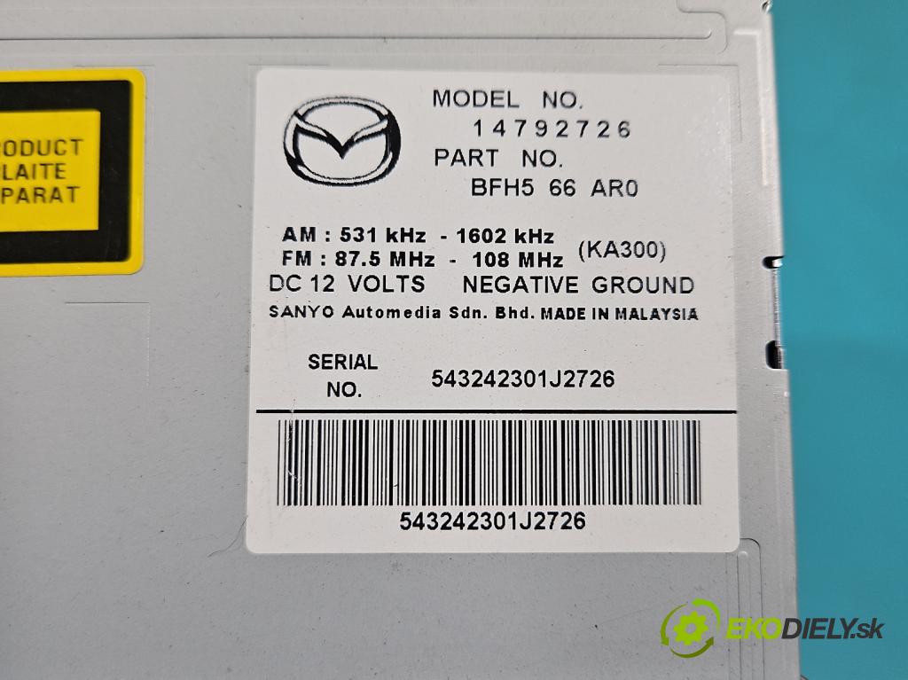 Mazda 3 II BL 2008-2013 1.6 CiTD 116 HP manual 85 kW 1560 cm3 5- Radio originál 14792726