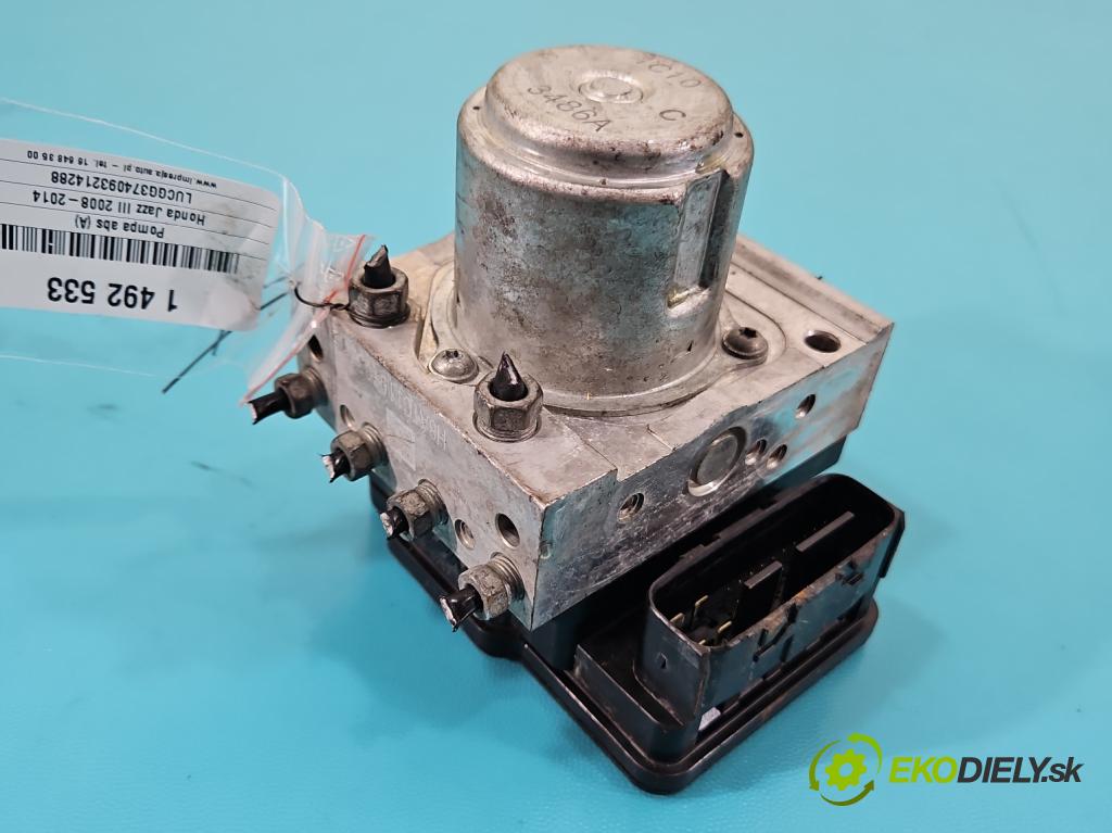 Honda Jazz III 2008-2014 1.3 16V 99 HP manual 73 kW 1339 cm3 5- čerpadlo abs H8A1C110703 (Pumpa ABS)
