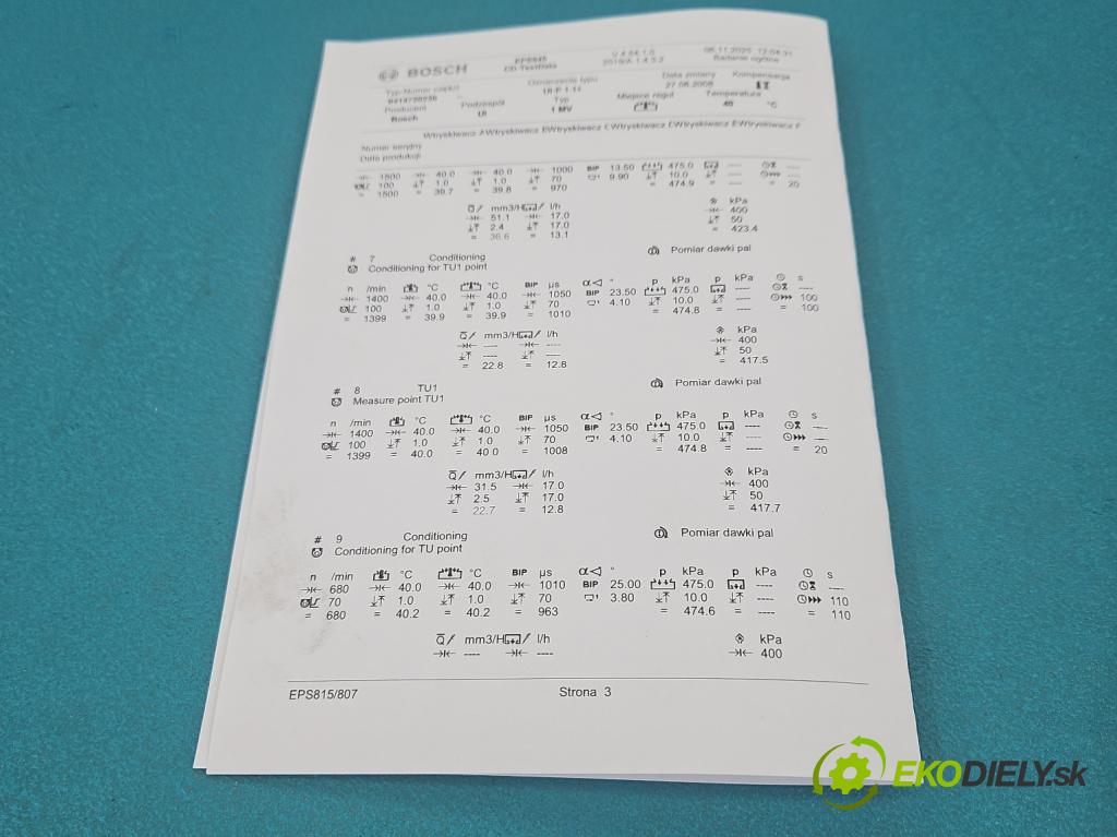 Audi A4 B7 2004-2008 1.9 tdi 116 hp manual 85 kW 1896 cm3 5- vstřikovací čerpadlo 0414720230 (Vstřikovač paliva)