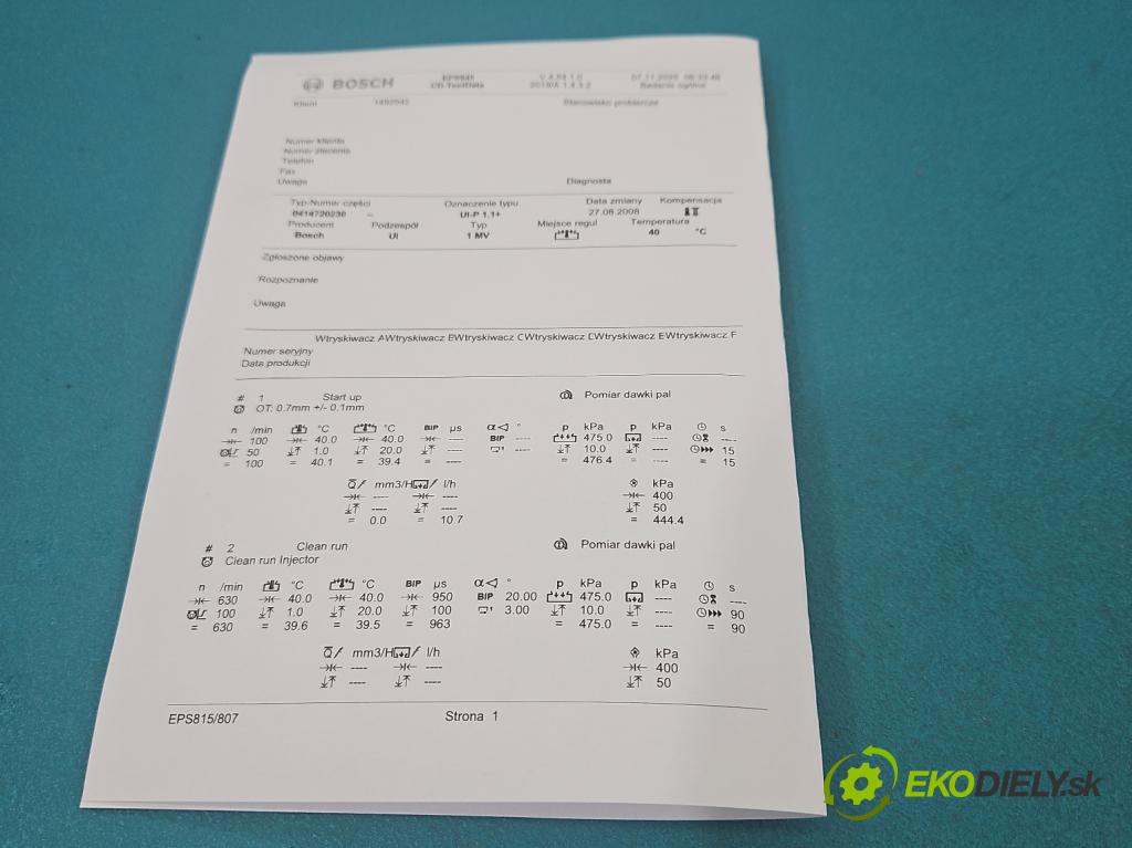 Audi A4 B7 2004-2008 1.9 tdi 116 HP manual 85 kW 1896 cm3 5- vstrekovacie čerpadlo 0414720230 (Vstrekovač paliva)