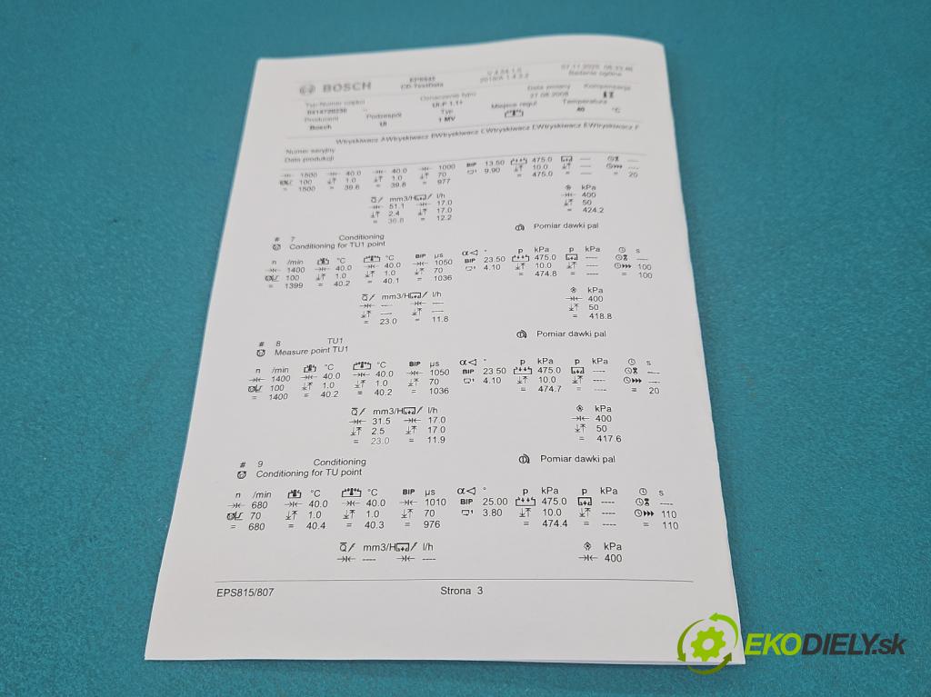 Audi A4 B7 2004-2008 1.9 tdi 116 HP manual 85 kW 1896 cm3 5- vstrekovacie čerpadlo 0414720230 (Vstrekovač paliva)