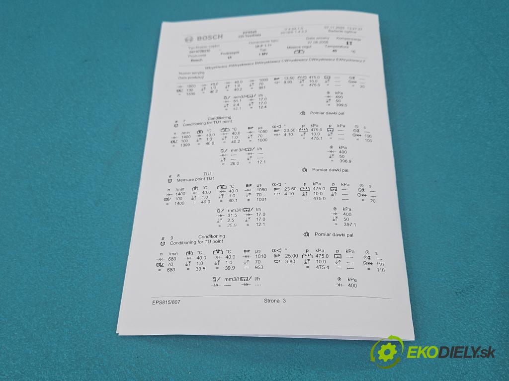 Audi A4 B7 2004-2008 1.9 tdi 116 HP manual 85 kW 1896 cm3 5- vstrekovacie čerpadlo 0414720230 (Vstrekovač paliva)