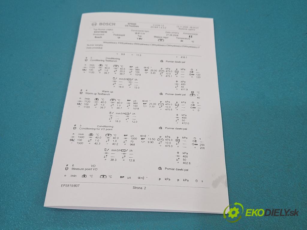 Audi A4 B7 2004-2008 1.9 tdi 116 HP manual 85 kW 1896 cm3 5- vstrekovacie čerpadlo 0414720230 (Vstrekovač paliva)