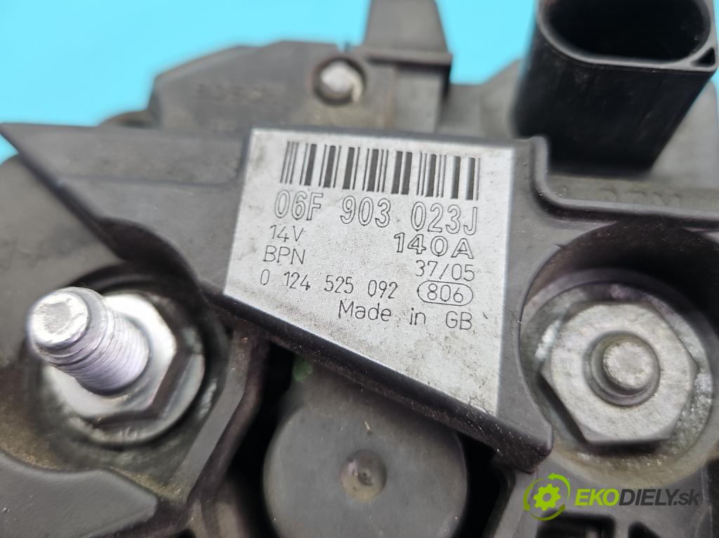 Audi A4 B7 2004-2008 1.9 tdi 116 HP manual 85 kW 1896 cm3 5- Alternator 06F903023J (Alternátor)