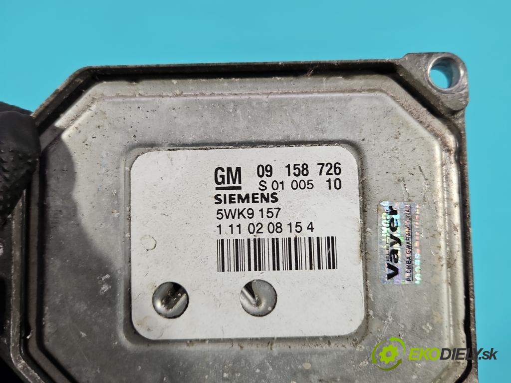 Opel Zafira A 1999-2005 1.8 16V 125 HP manual 92 kW 1796 cm3 5- riadiaca jednotka motora 09158726