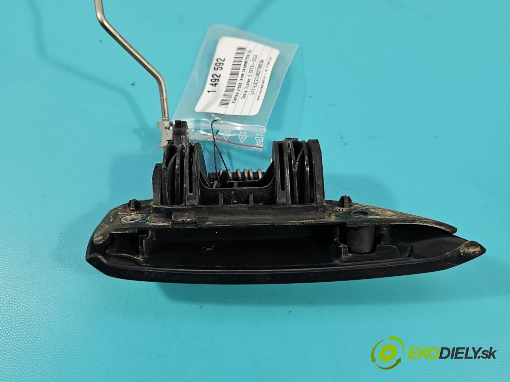 Dacia Duster II 2018-2024 1.6 16V 114 HP manual 84 kW 1598 cm3 5- rukoväť predné ľavé mimo:  (Kľučka dverí vonkajšia predná ľavá)