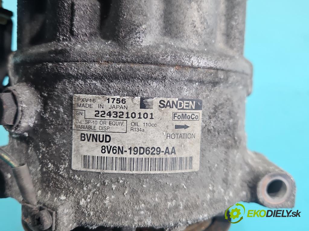 Mazda 3 II BL 2008-2013 1.6 CiTD 116 HP manual 85 kW 1560 cm3 5- Kompresor: klimatizácie 8V6N-19D629-AA (Kompresor klimatizácie)