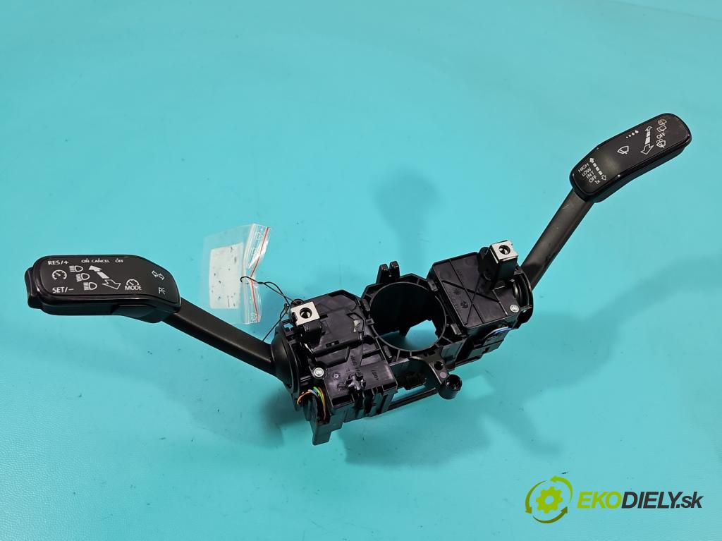 Skoda Fabia III 2014- 2021 1.2 TSI 90 HP manual 66 kW 1197 cm3 5- prepínač komplex: 6C0953513F (Prepínacie páčky pod volantom)