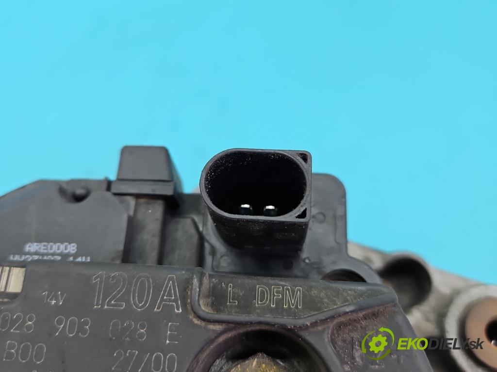 Vw Golf IV 1997-2003 1.9 tdi 116 HP manual 85 kW 1896 cm3 3- Alternator 028903028E (Alternátor)