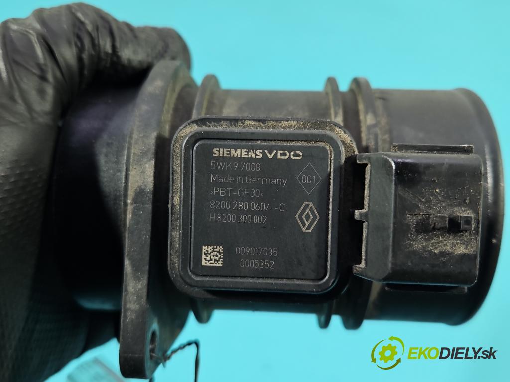 Renault Megane II 2003-2008 1.5 dci 106 HP manual 78 kW 1461 cm3 5- průtokoměr: 5WK97008 (Váha vzduchu)