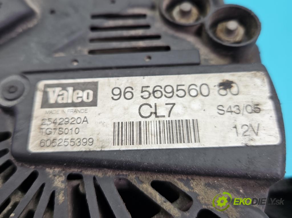 Peugeot 206 1.4 16V 88 HP manual 65 kW 1360 cm3 5- Alternator 9656956080 (Alternátor)