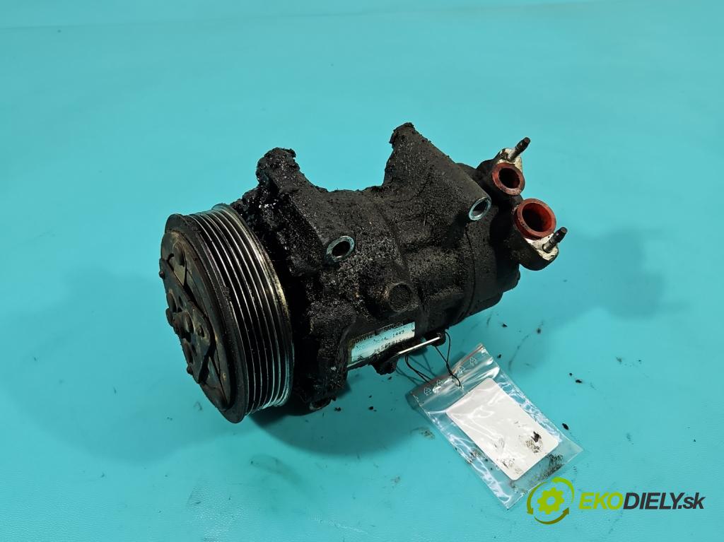 Peugeot 206 1.4 16V 88 HP manual 65 kW 1360 cm3 5- Kompresor: klimatizácie 9655191580 (Kompresor klimatizácie)