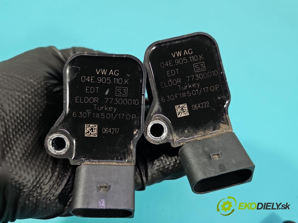 Skoda Fabia III 2014- 2021 1.2 TSI 90 HP manual 66 kW 1197 cm3 5- cievka zapaľovacia 04E905110K (Zapaľovacia cievka)