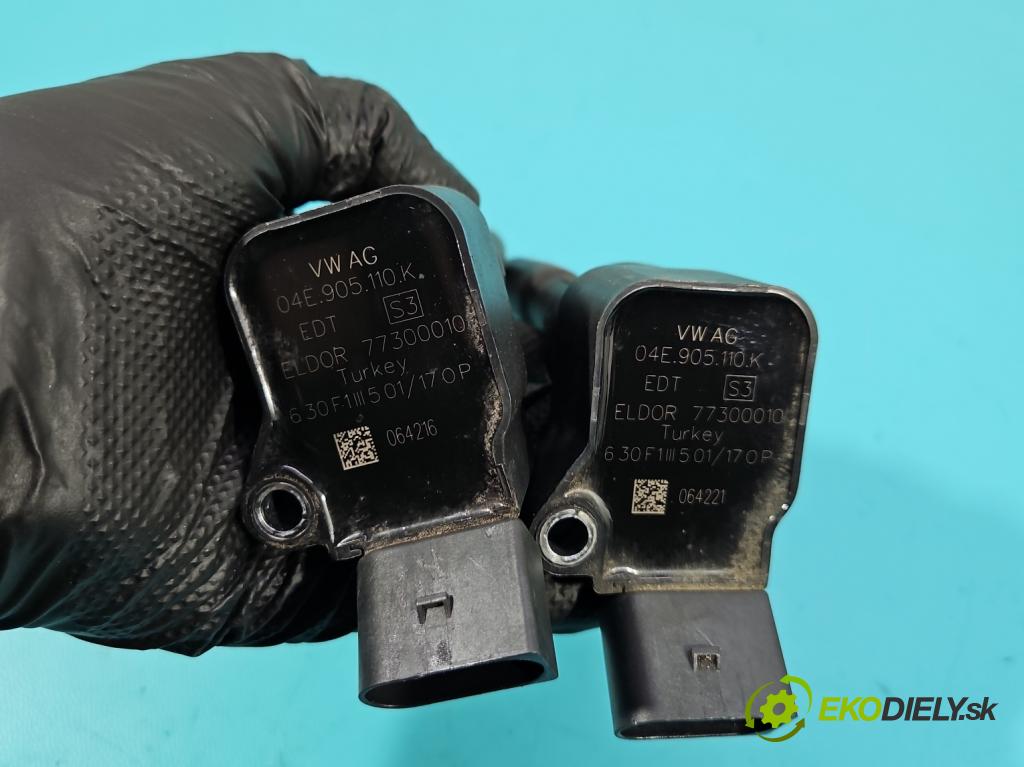 Skoda Fabia III 2014- 2021 1.2 TSI 90 HP manual 66 kW 1197 cm3 5- cievka zapaľovacia 04E905110K (Zapaľovacia cievka)