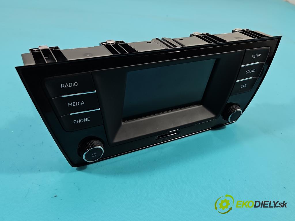 Skoda Fabia III 2014- 2021 1.2 TSI 90 HP manual 66 kW 1197 cm3 5- Radio originál 6V0035871D