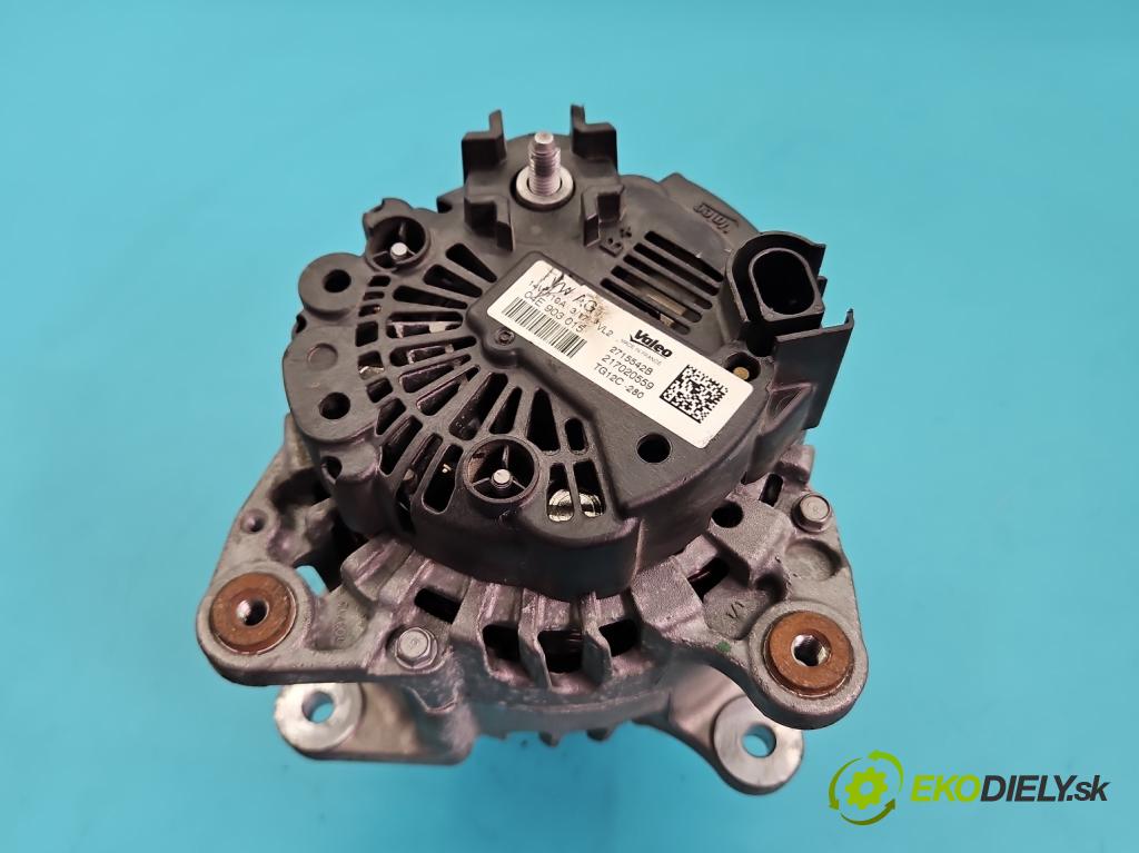 Skoda Fabia III 2014- 2021 1.2 TSI 90 HP manual 66 kW 1197 cm3 5- Alternator 04E903015 (Alternátor)