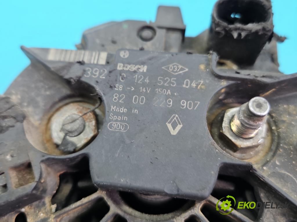 Renault Laguna II 2001-2007 1.9 dci 120 HP manual 88 kW 1870 cm3 5- Alternator 0124525047 (Alternátor)