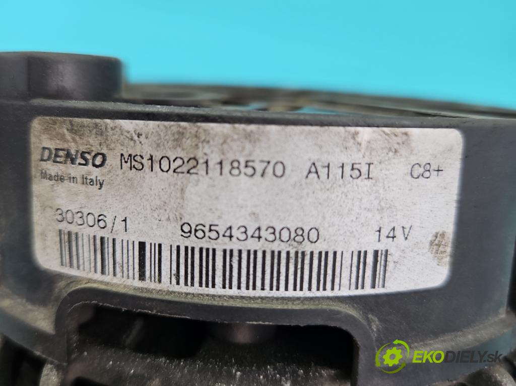 Citroen C4 I 2004-2011 1.4 16V 88 HP manual 65 kW 1360 cm3 5- Alternator 9654343080 (Alternátor)