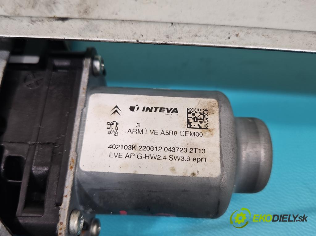 Citroen Berlingo II 2008-2018 1.6 hdi 92 hp manual 68 kW 1560 cm3 5- mechanismus stahování přední levý