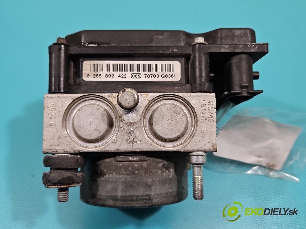 Opel Corsa D 2006-2014 1.2 16V 80 HP manual 59 kW 1229 cm3 3- čerpadlo abs 0265231537 (Pumpa ABS)