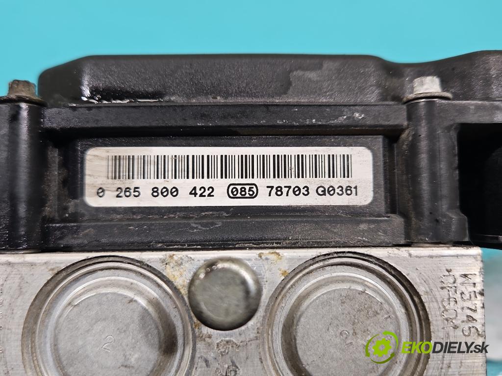Opel Corsa D 2006-2014 1.2 16V 80 HP manual 59 kW 1229 cm3 3- čerpadlo abs 0265231537 (Pumpa ABS)