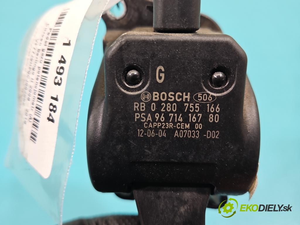 Citroen Berlingo II 2008-2018 1.6 hdi 92 hp manual 68 kW 1560 cm3 5- pedal plyn: potenciometr: 0280755166