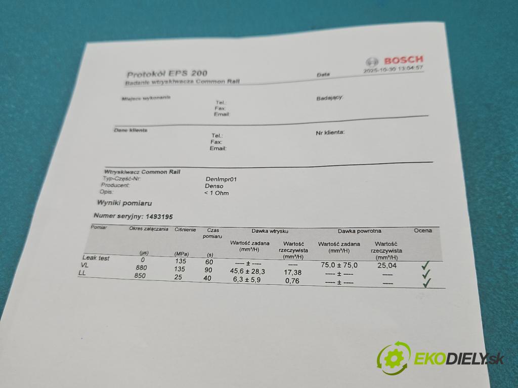 Toyota Corolla E12 2001-2009 2.0 D4D 90 HP manual 66 kW 1995 cm3 5- vstrek 23670-27020 (Vstrekovač paliva)