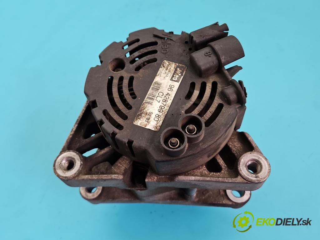 Peugeot 206 1.6 16V 109 HP manual 80 kW 1587 cm3 3- Alternator 9642879980 (Alternátor)