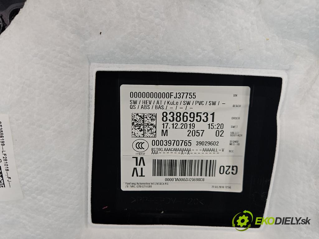 Bmw 3 G20 2018- 2.0 T 184 hp automatic 135 kW 1998 cm3 4- Tapacír: dveře přední levé 83869531