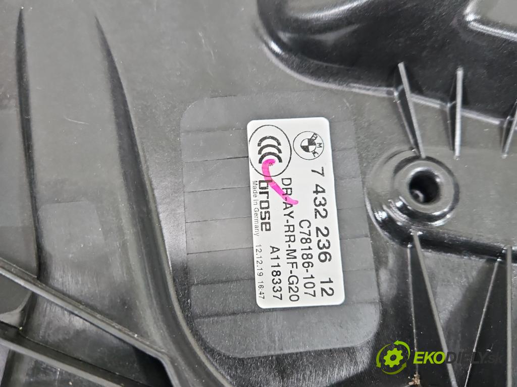 Bmw 3 G20 2018- 2.0 T 184 hp automatic 135 kW 1998 cm3 4- mechanismus stahování zadní pravý 7432236
