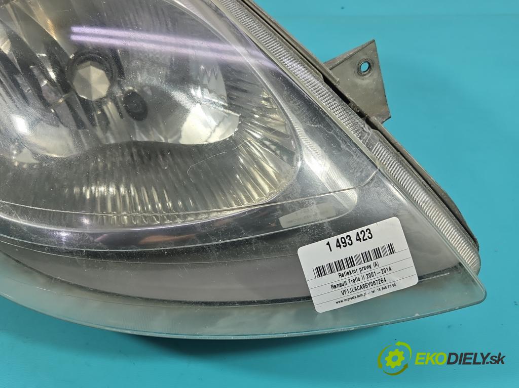 Renault Trafic II 2001-2014 1.9 dci 101 hp manual 74 kW 1870 cm3 5- světlo pravý 7700311372 (Pravé přední světlo)