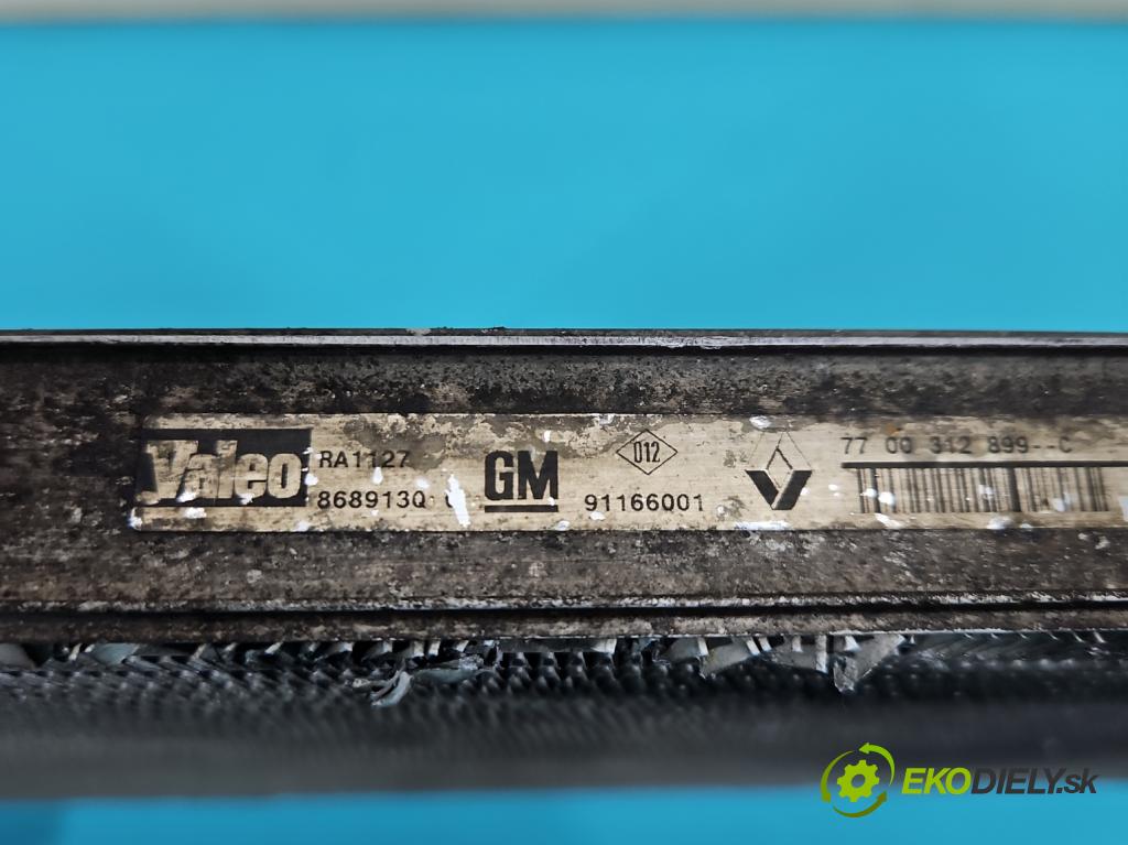 Renault Trafic II 2001-2014 1.9 dci 101 hp manual 74 kW 1870 cm3 5- Chladič vody 91166001 (Vodní chladič)